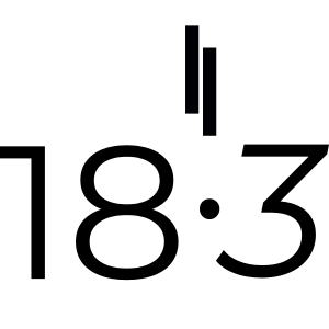 18.3 Golf logo — black on light